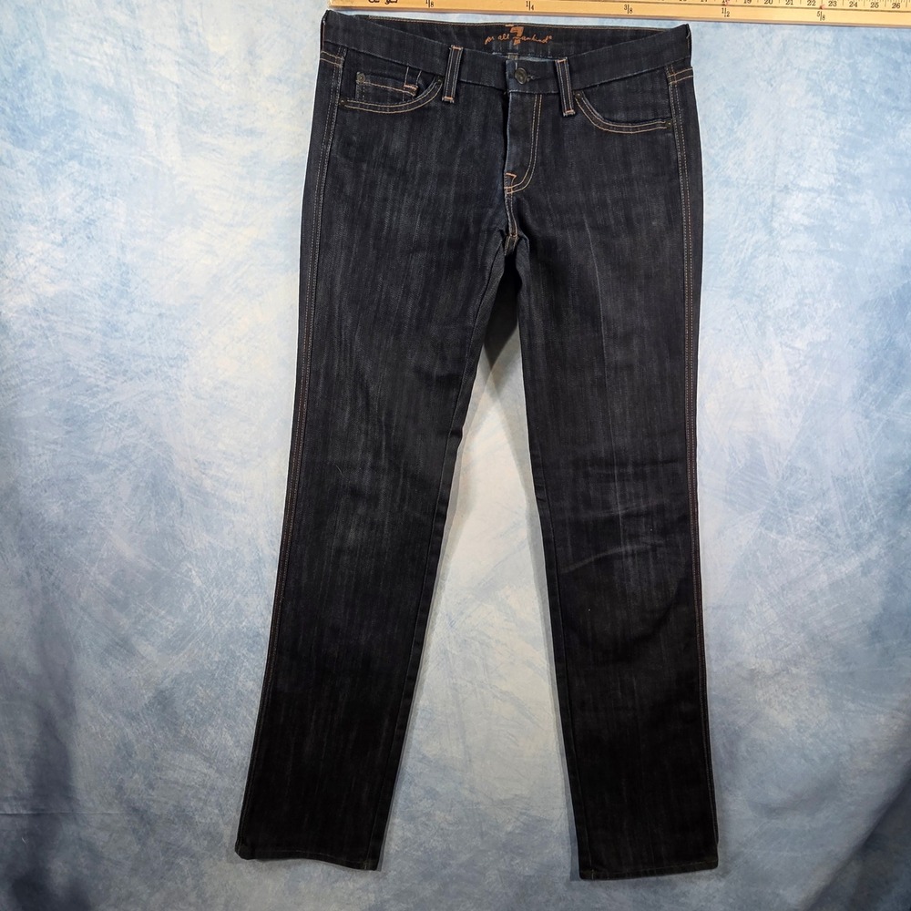 7 For All Mankind Roxanne Slim Jeans Dark Wash Indigo Size 29 P252059S-359S